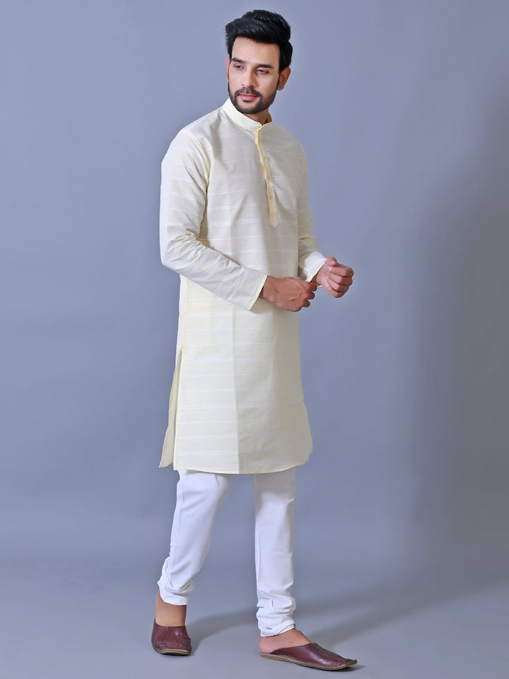 Striped Yellow Kurta Set