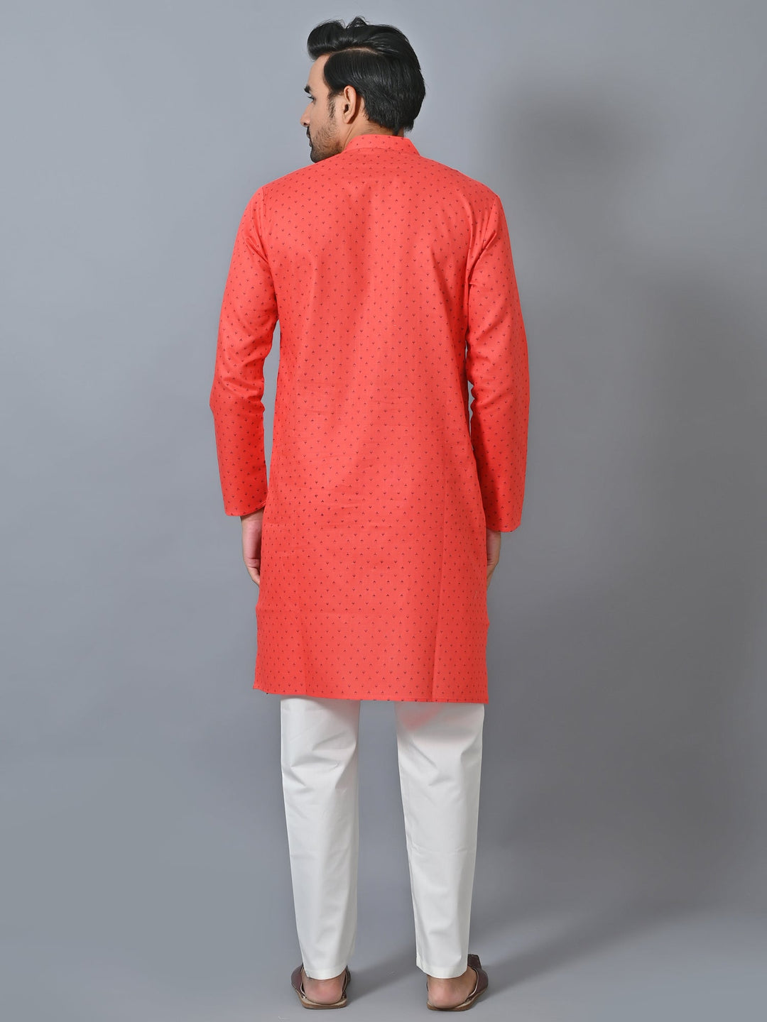 Printed Red Kurta Set