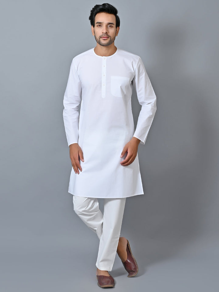 Solid White Kurta Set