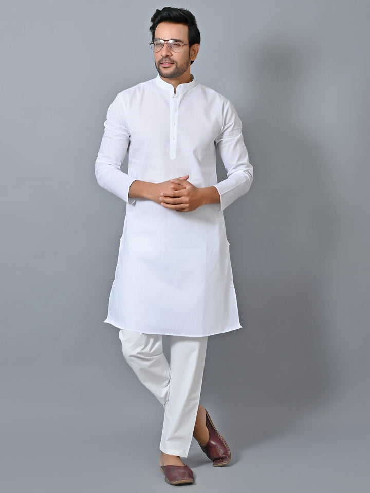 Solid White Kurta Set