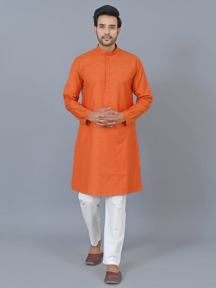 Solid Orange Kurta Set