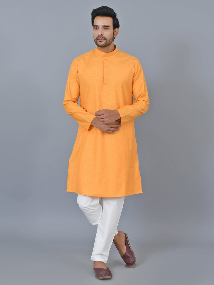 Solid Orange Kurta Set