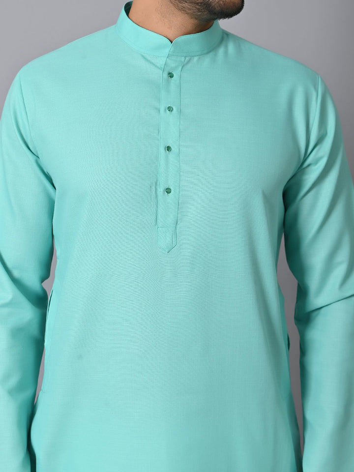 Solid Sea Green Kurta Set