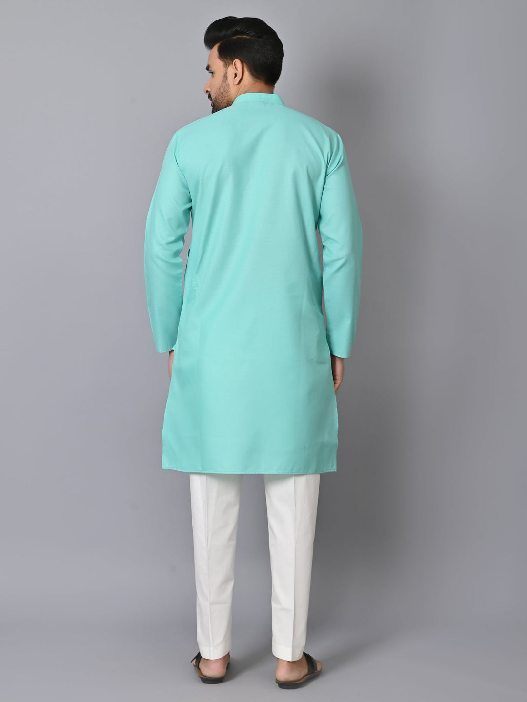 Solid Sea Green Kurta Set