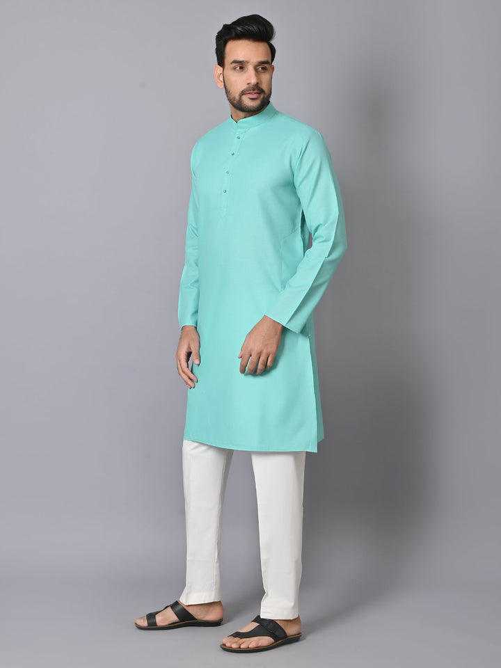 Solid Sea Green Kurta Set