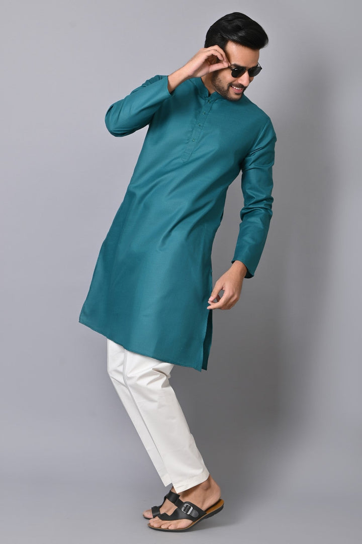 Solid Green Kurta Set