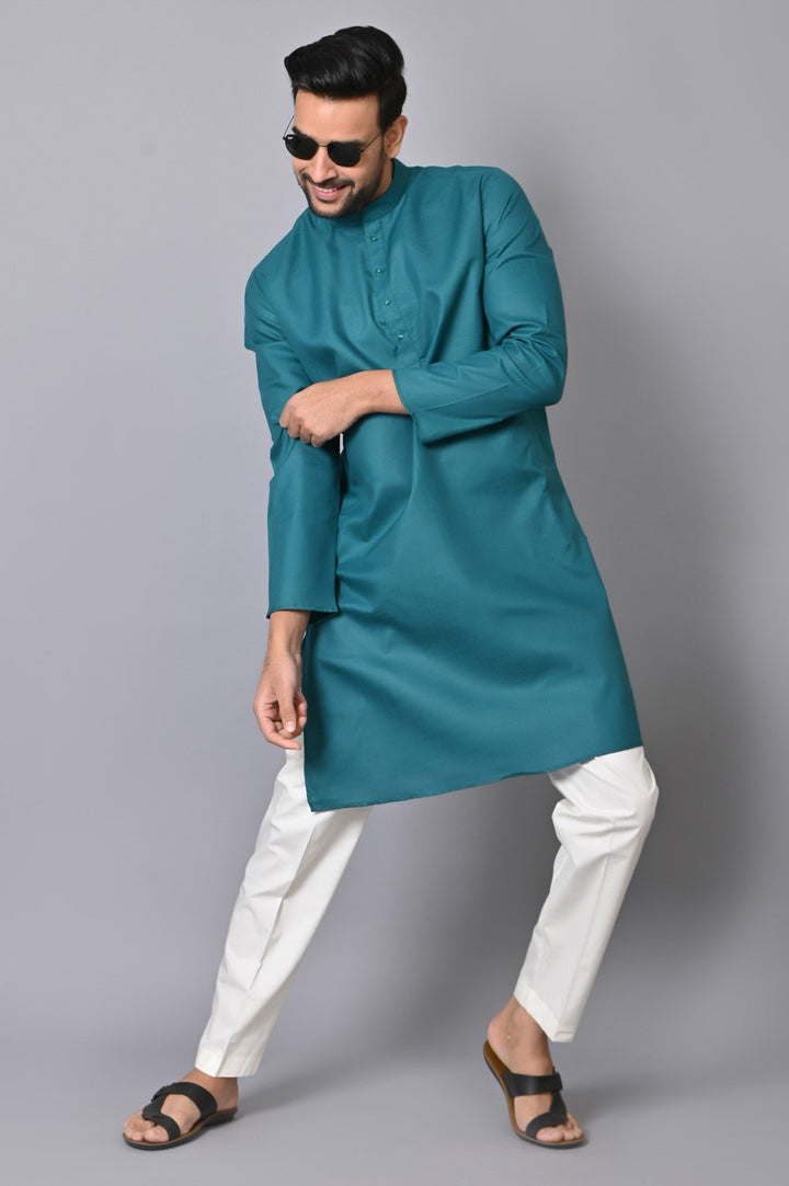 Solid Green Kurta Set