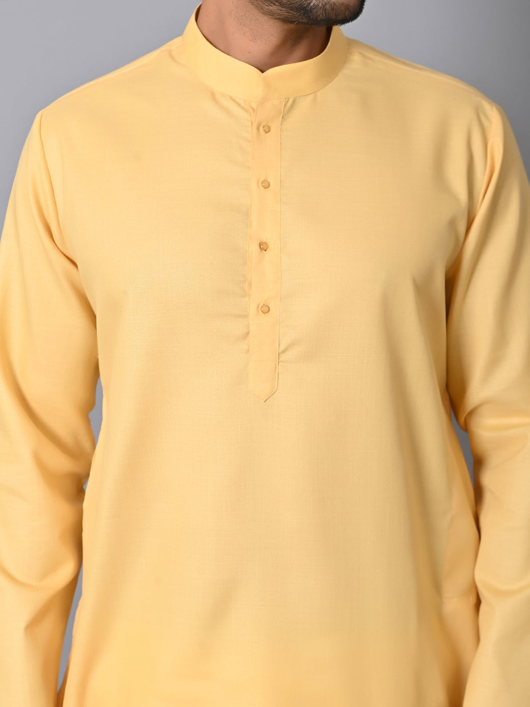 Solid Yellow Kurta Set