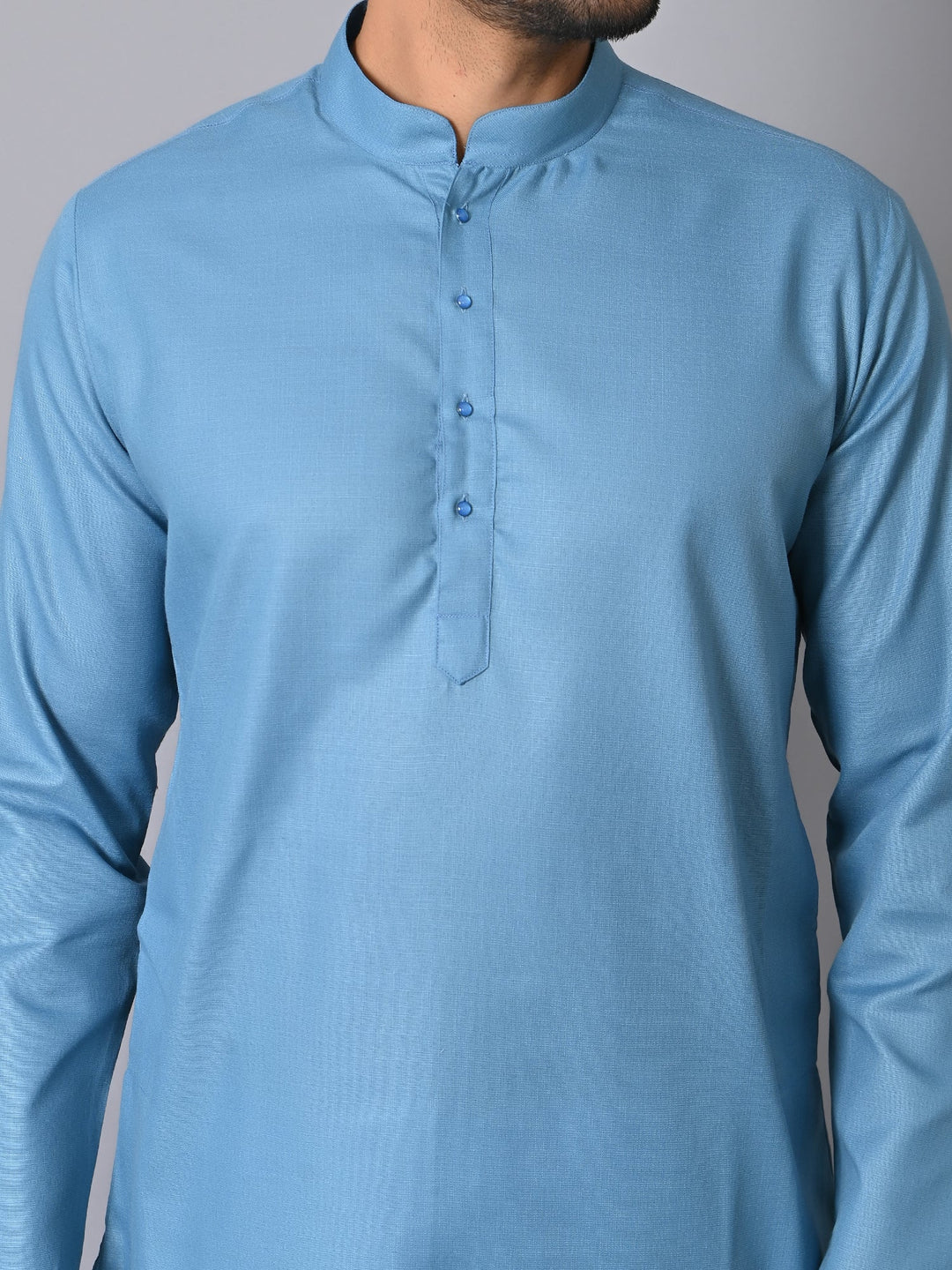 Solid Blue Kurta Set