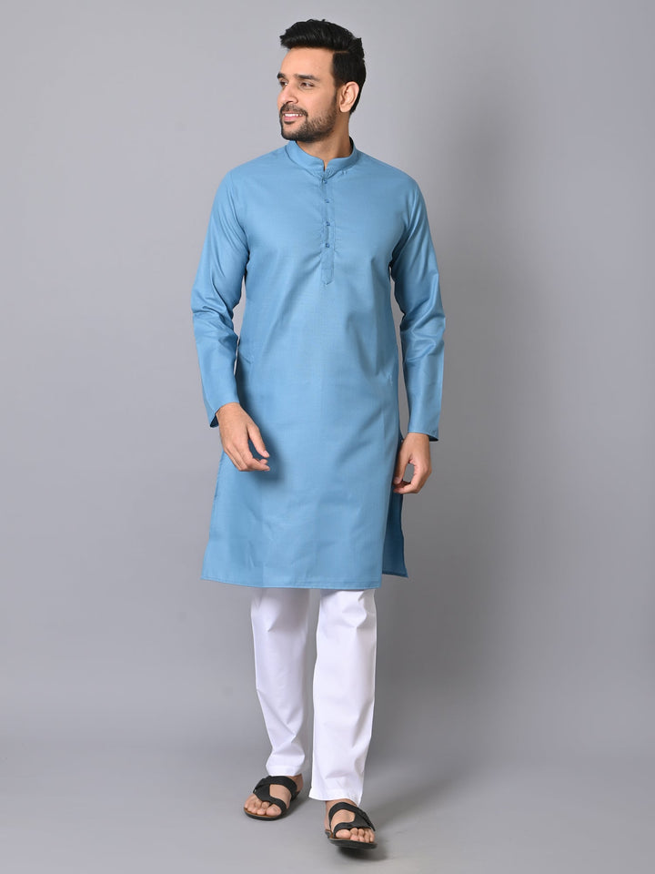 Solid Blue Kurta Set