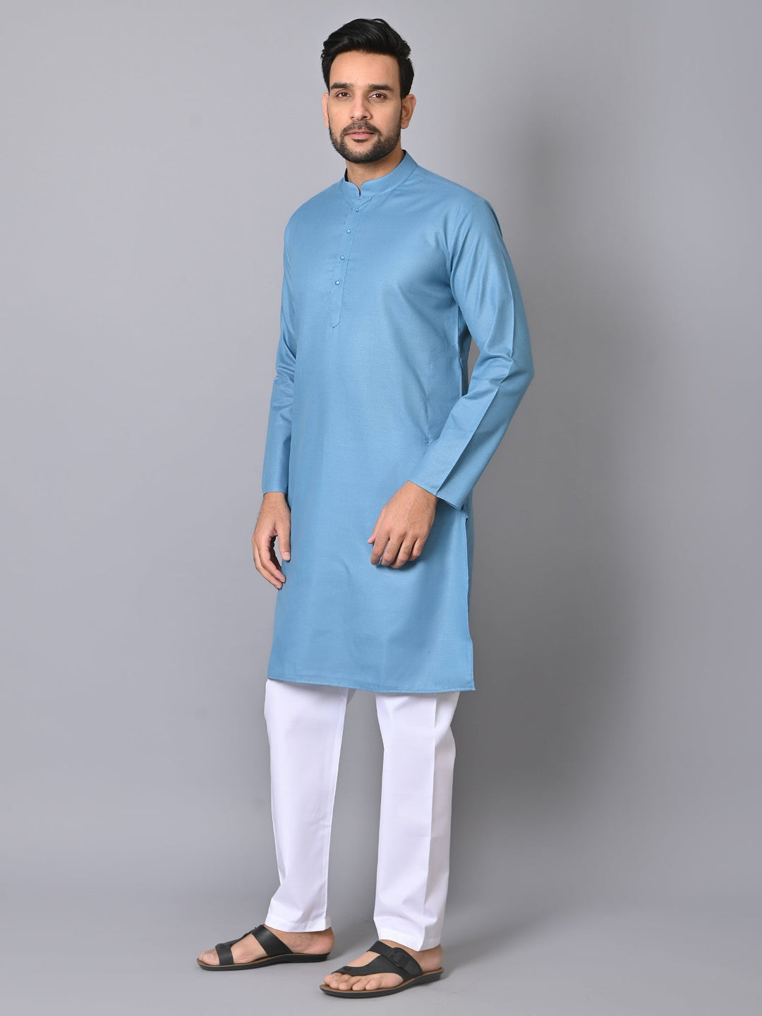 Solid Blue Kurta Set