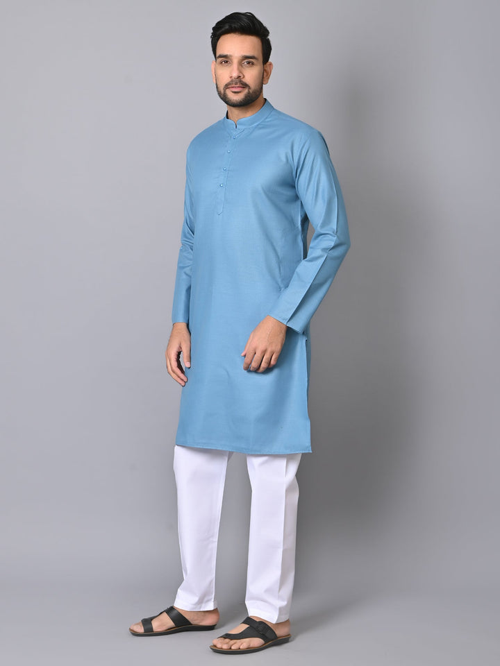 Solid Blue Kurta Set