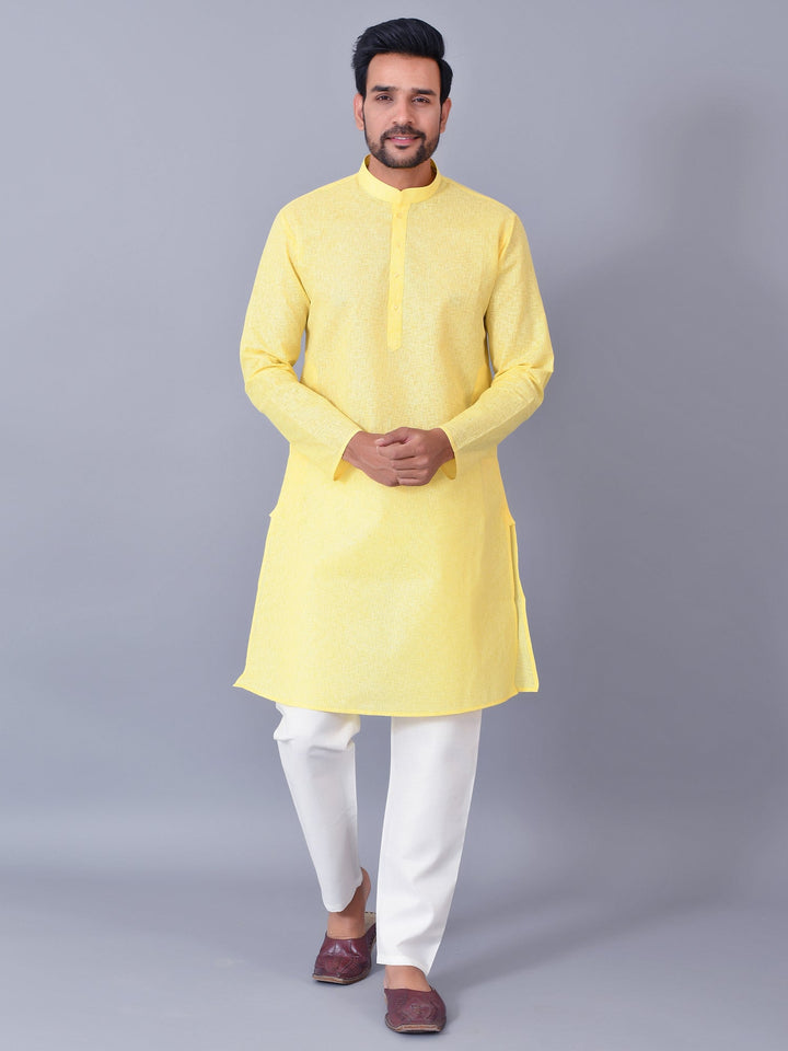 Solid Yellow Kurta Set