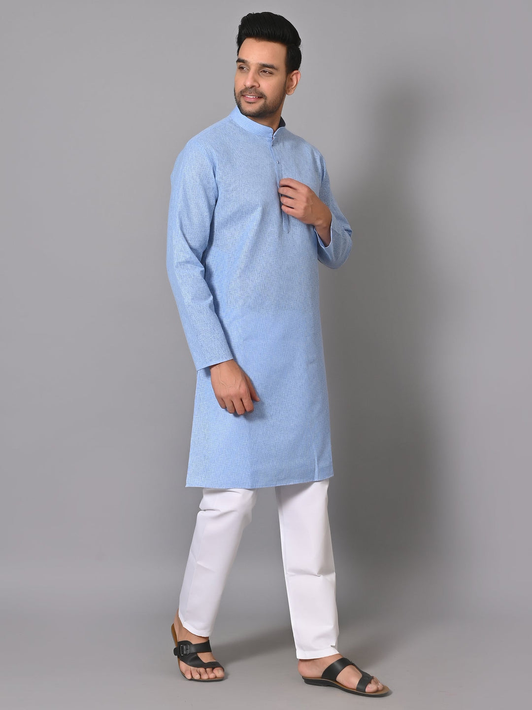 Solid Blue Kurta Set