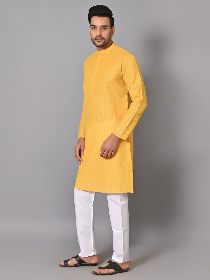 Solid Yellow Kurta Set