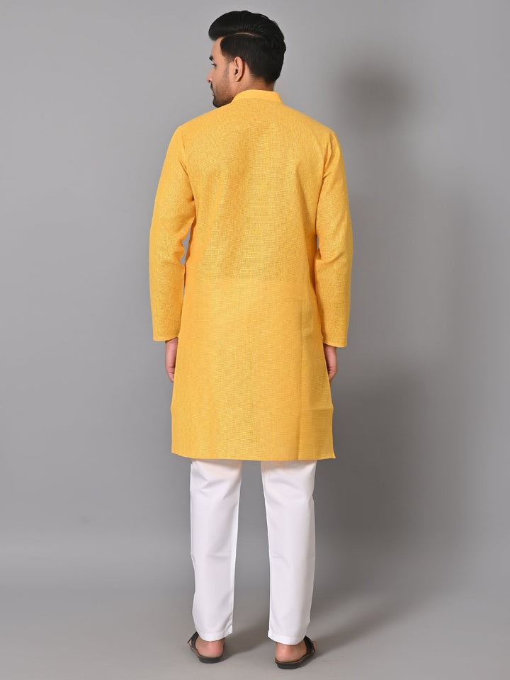 Solid Yellow Kurta Set