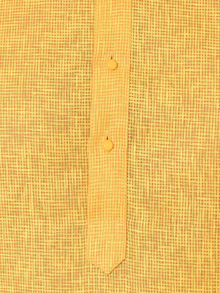 Solid Yellow Kurta Set