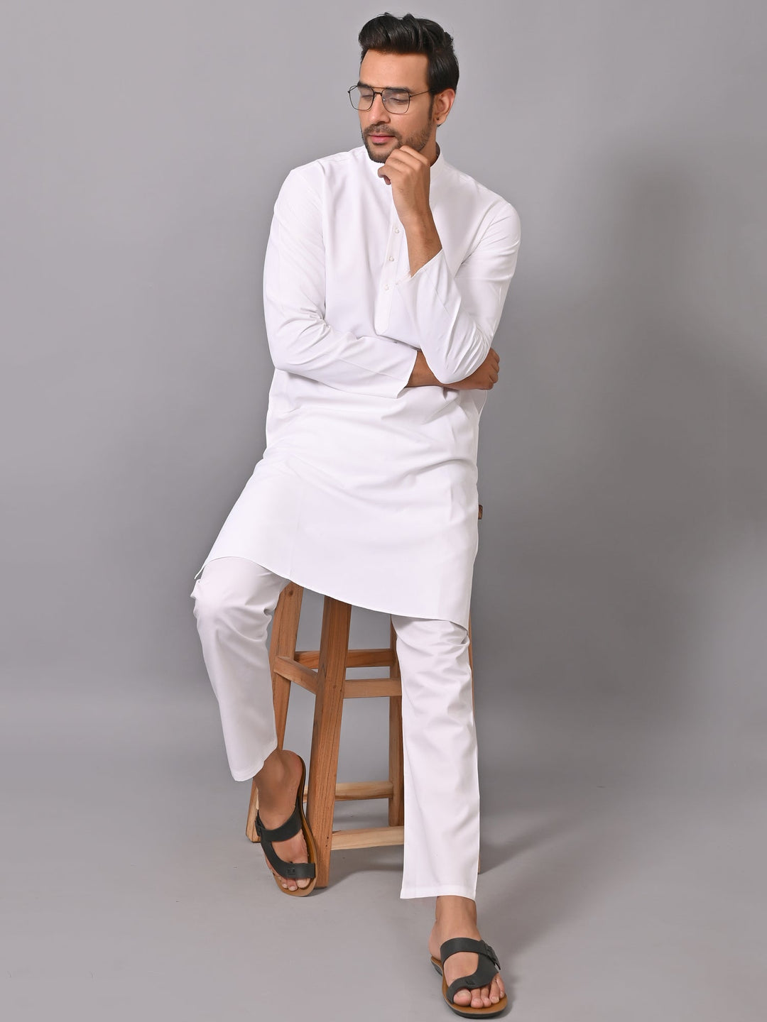 White Kurta Set
