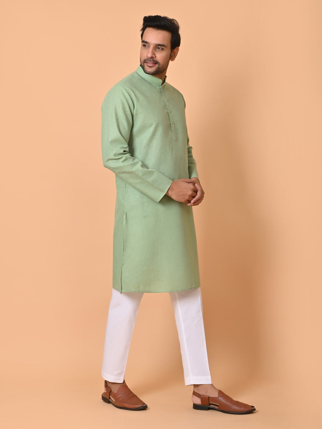 Solid Green Kurta Set
