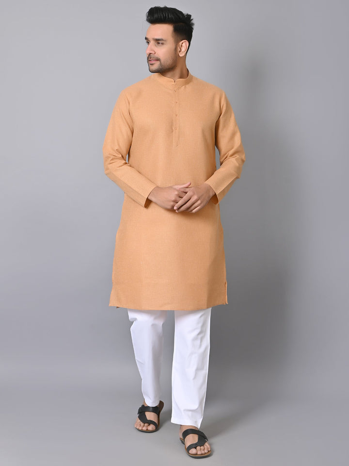 Solid Beige Kurta Set