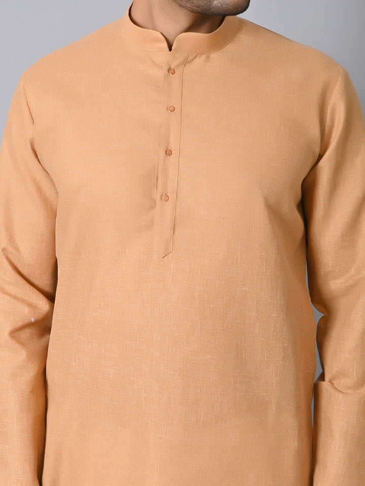 Solid Beige Kurta Set