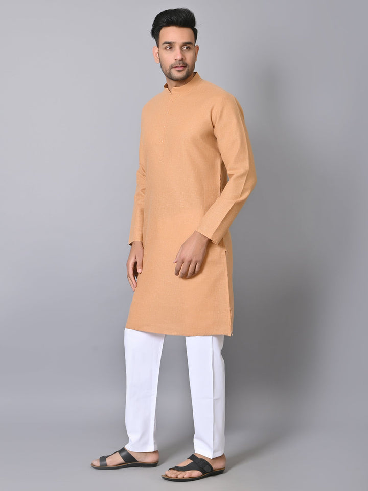 Solid Beige Kurta Set