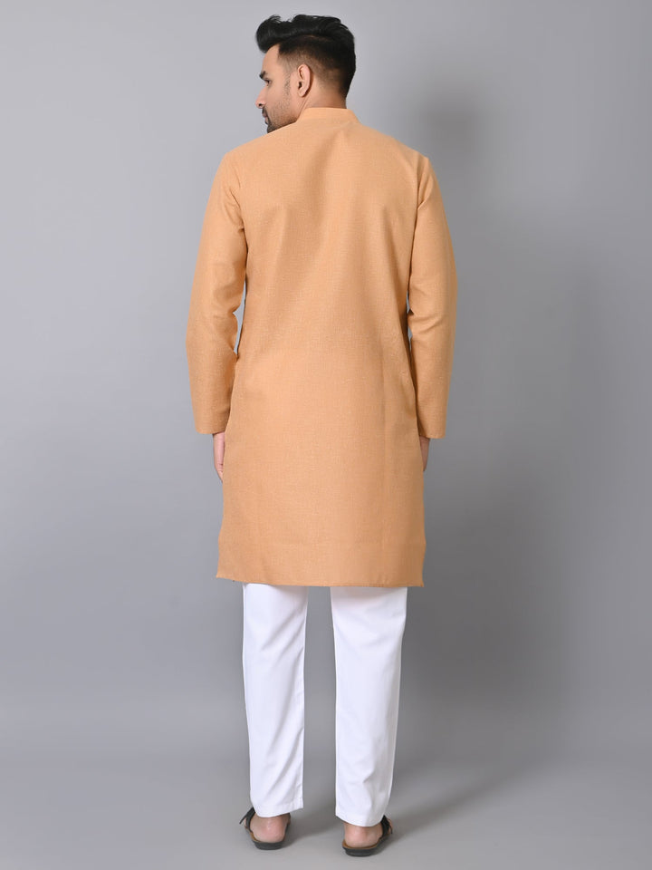 Solid Beige Kurta Set