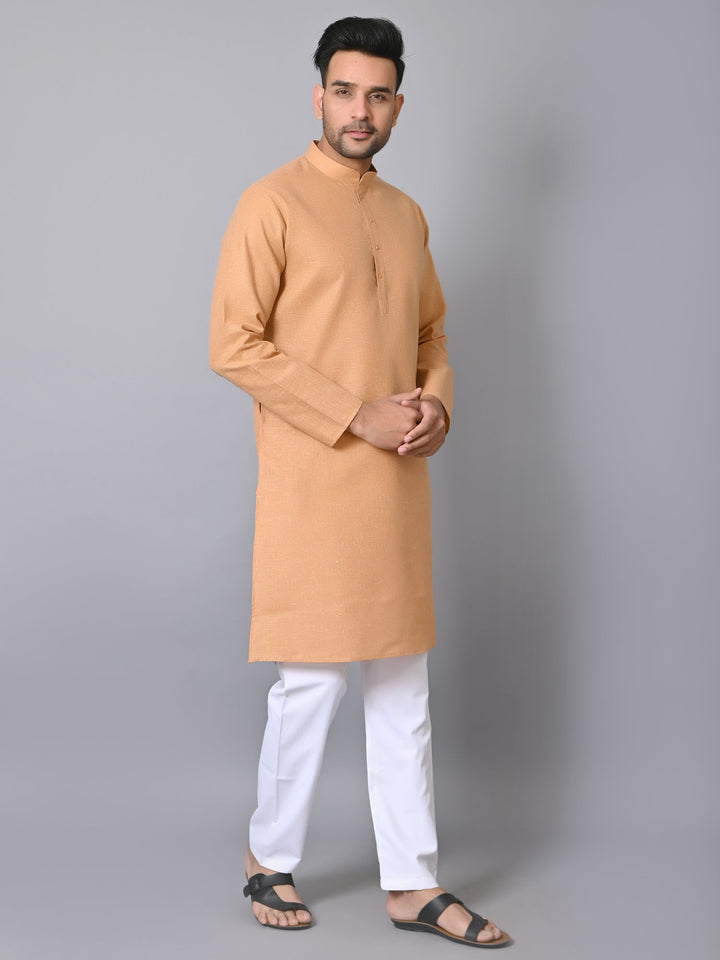 Solid Beige Kurta Set