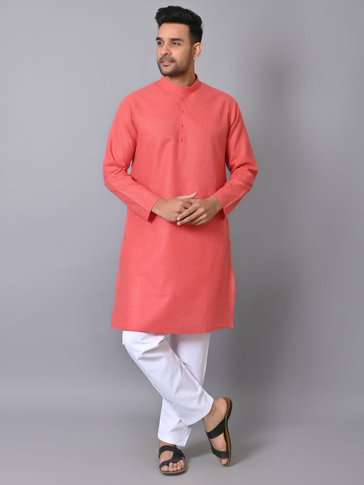 Solid Red Kurta Set