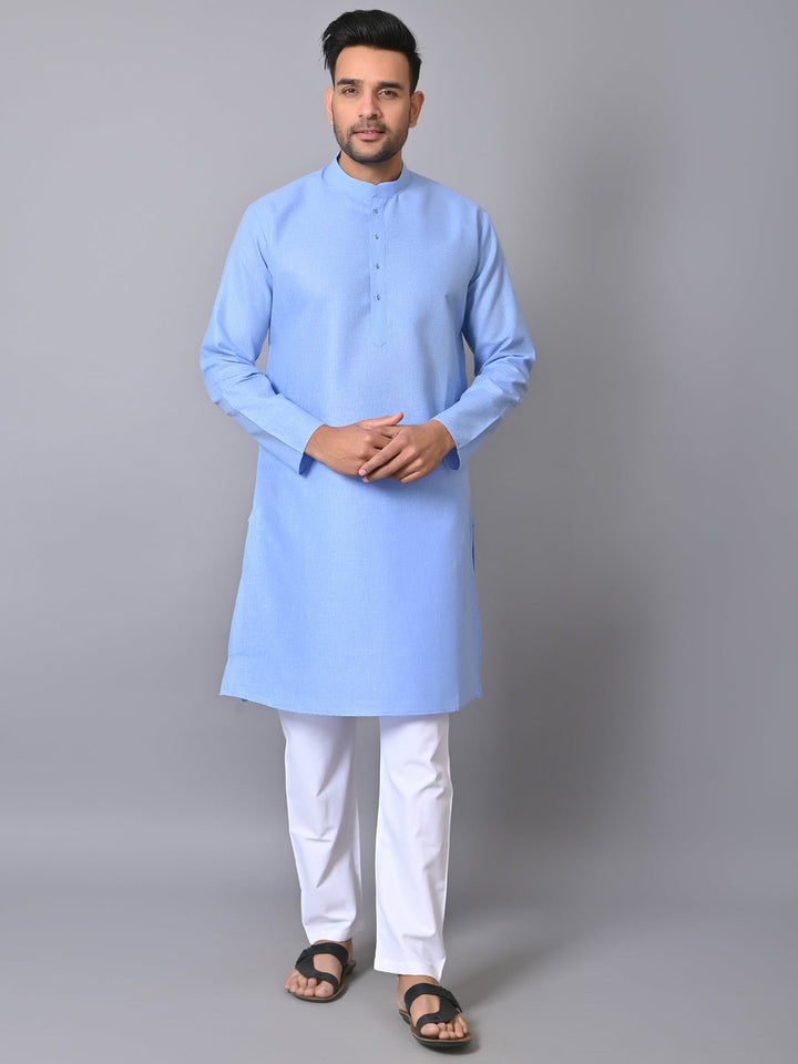 Solid Blue Kurta Set