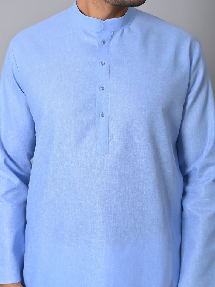 Solid Blue Kurta Set