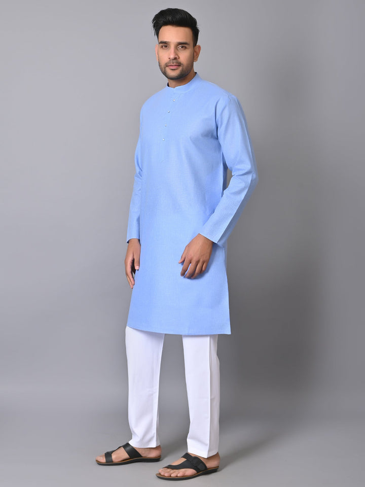 Solid Blue Kurta Set