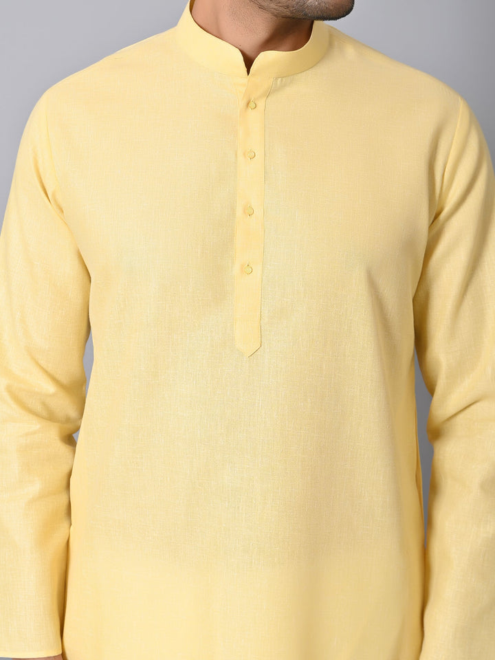 Solid Yellow Kurta Set