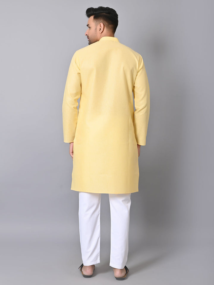 Solid Yellow Kurta Set