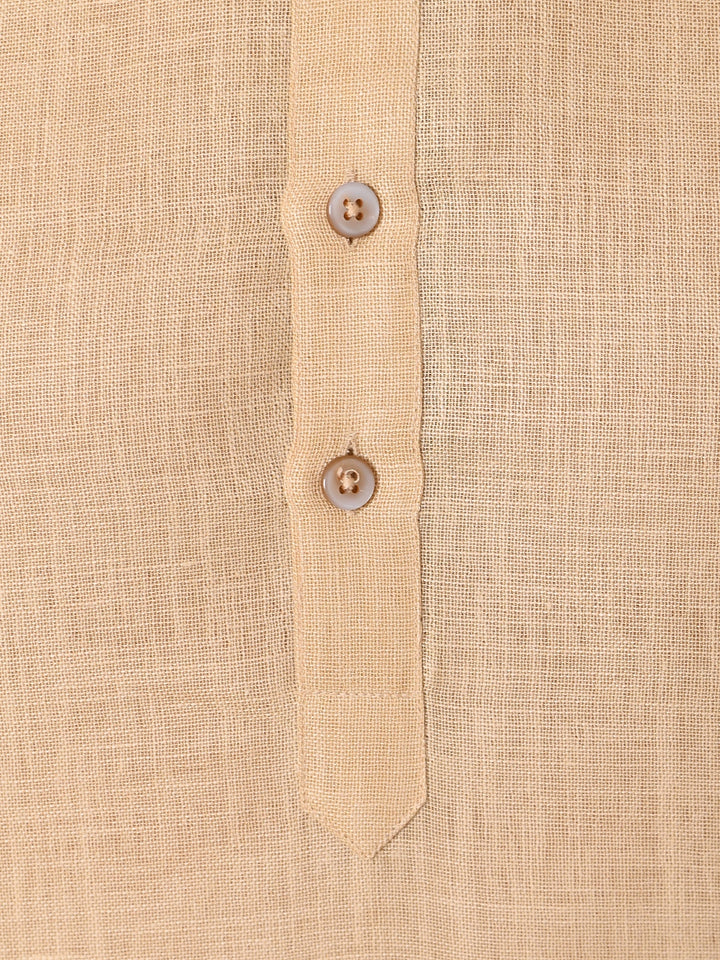 Solid Beige Kurta Set