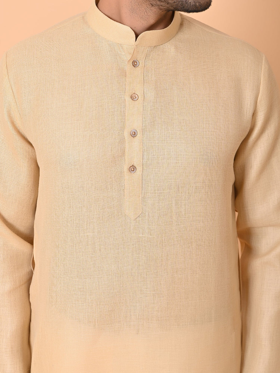 Solid Beige Kurta Set