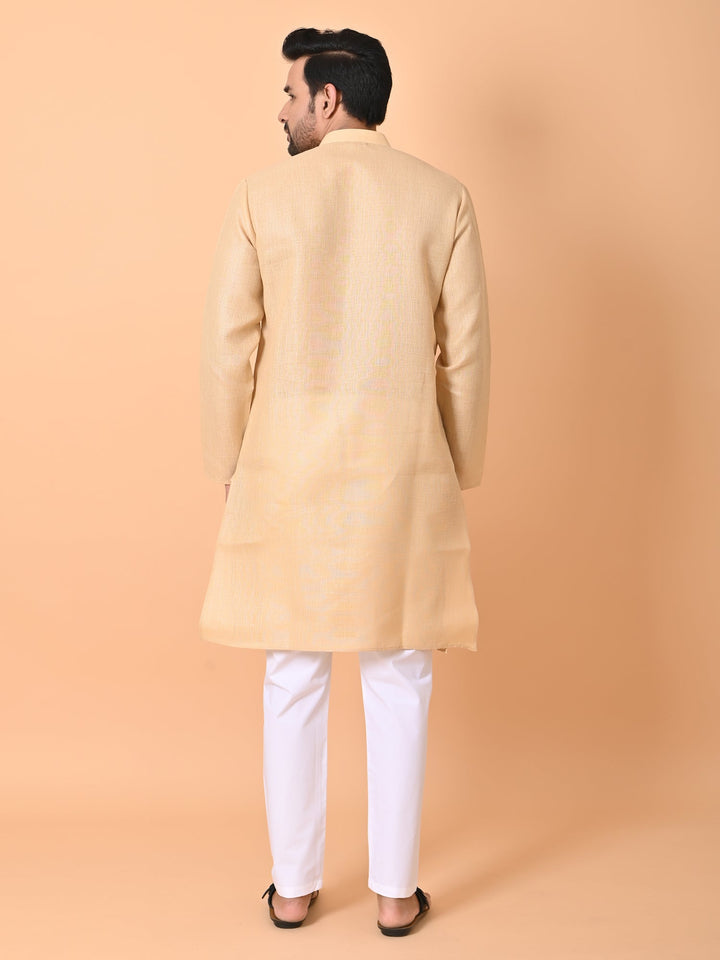 Solid Beige Kurta Set