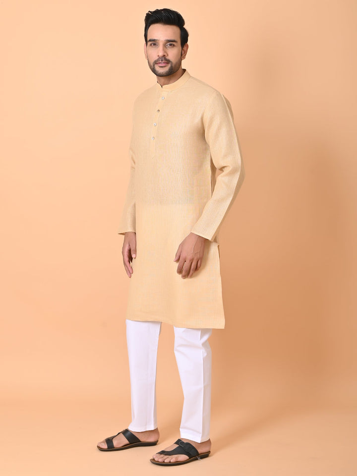 Solid Beige Kurta Set