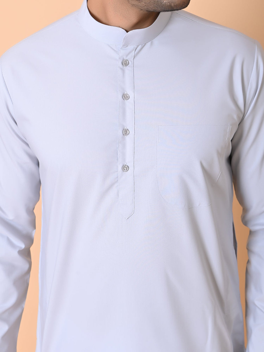 Solid Grey Kurta Set