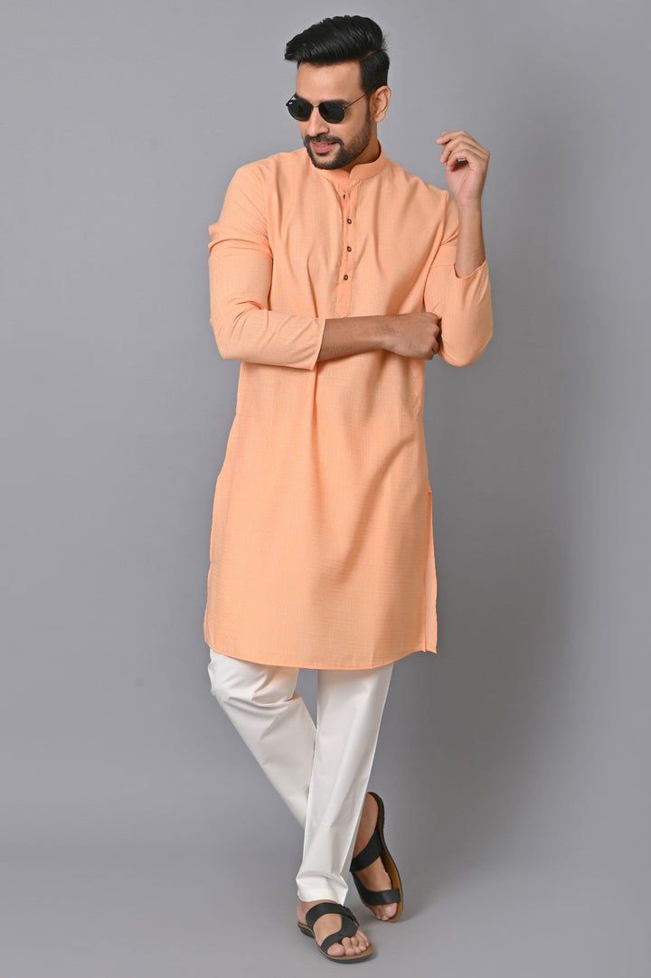 Solid Orange Kurta Set