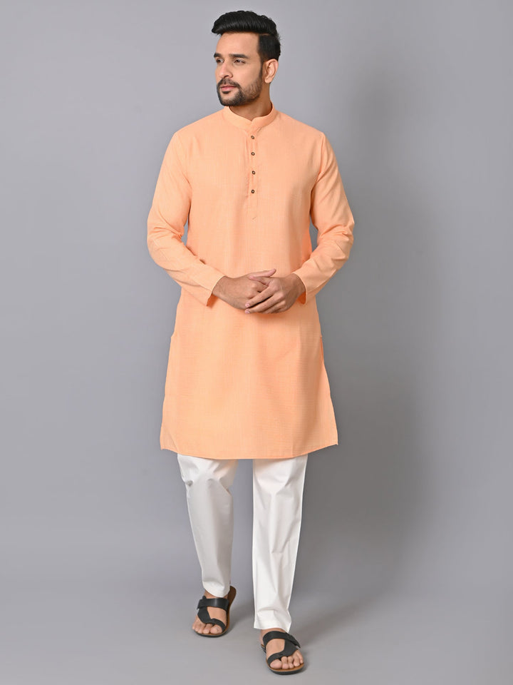 Solid Orange Kurta Set