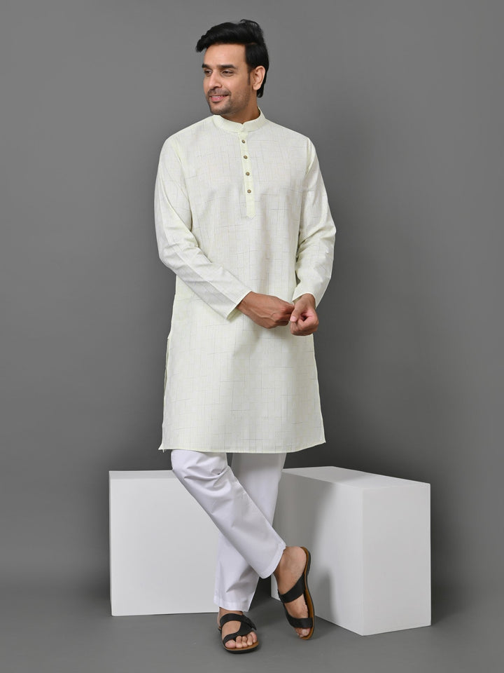 Geometric Green Kurta Set
