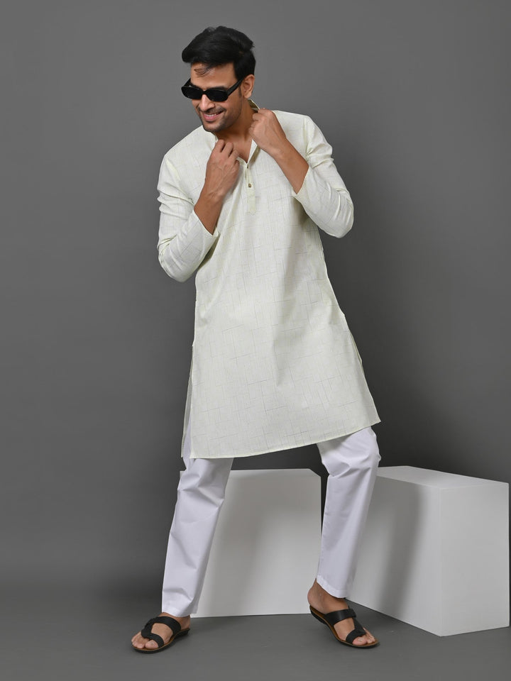 Geometric Green Kurta Set
