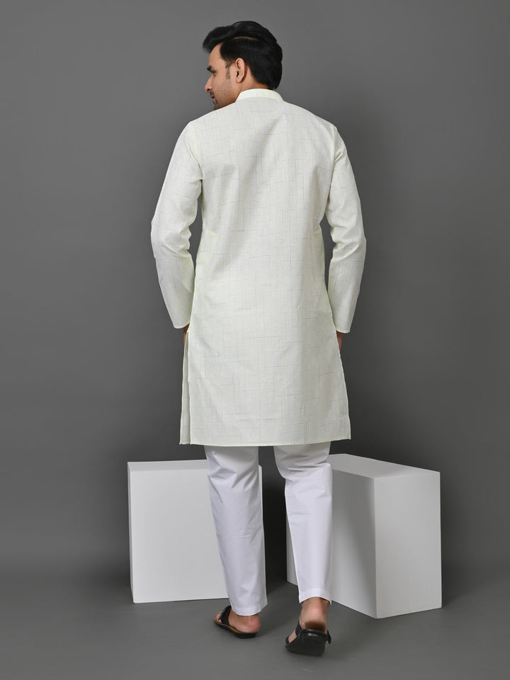 Geometric Green Kurta Set