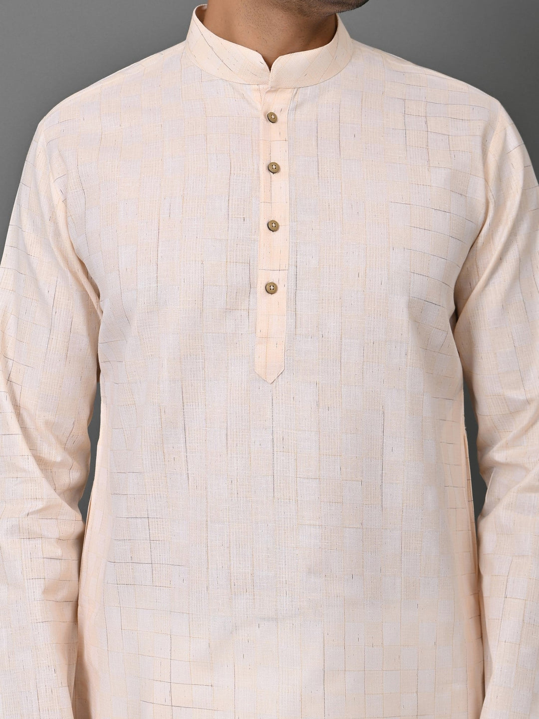 Geometric Beige Kurta Set