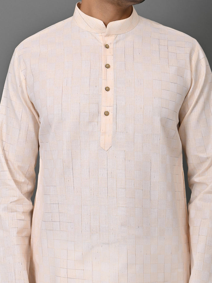 Geometric Beige Kurta Set