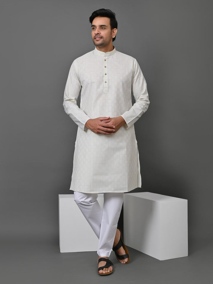 Geometric Green Kurta Set