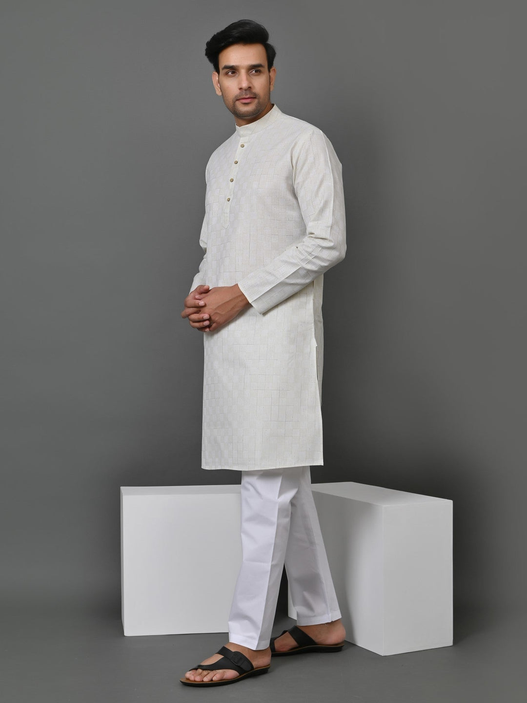 Geometric Green Kurta Set