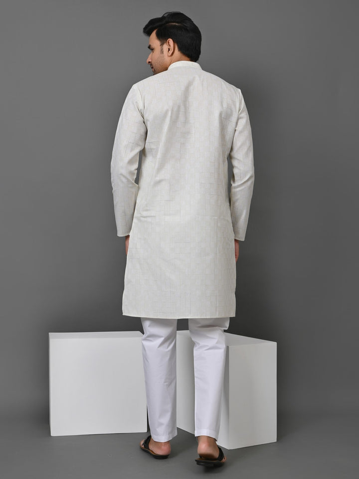 Geometric Green Kurta Set