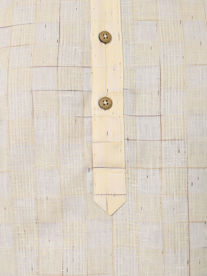 Geometric Yellow Kurta Set